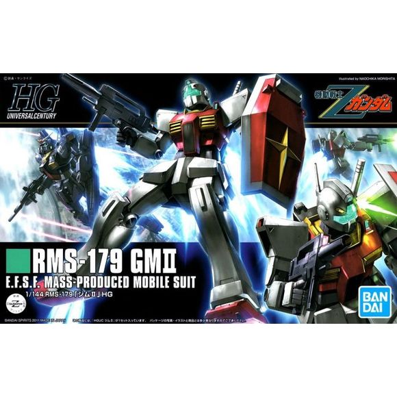 Rejoice Zeta Gundam fans!  The GMII is back in the form of a new HGUC snap-fit model.  Thanks to an impressive design the GMII has an impressive range of articulation and comes with its rifle, shield, beam sabers, and exra marking stickers!