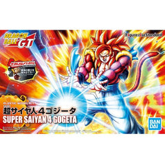 Super Saiyan 4 Gogeta gets the Figure-rise Standard kit treatment from Bandai! He's easy to build, and will be fully posable upon completion. The joints and parts in the figure line up with the muscles and fabric to achieve a more natural look when posed. He comes with two facial expressions, and hand parts for the Big Bang Kamehameha attack!

[Includes]:

Expressions (x2)
Fist part  (right/left)
Hand part for Big Bang Kamehameha (right/left)