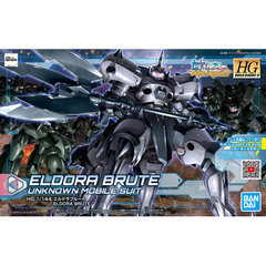 Bandai brings us their 1/144 scale from Gundam Build Divers Re:RISE of Eldora Brute! Equipped with four legs, a four-bladed weapon, and a beam launcher on its back, this kit is certainly unique! You won't want to miss the details and fun build included in this kit. Assembly Required.