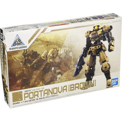 Bandai expands its new lineup of endlessly customizable, easy-to-build mecha model kits, 30 Minutes Missions (30MM)! Representing mass-produced robots, these kits are perfect for army-building and feature a common joint system so parts can easily be switched between the different types of units. Each kit builds into a highly posable figure with armor; in addition, the armor parts are equipped with hard points to attach weapons.

The eEXM-15 Portanova is presented here in brown, with parts included for a wea