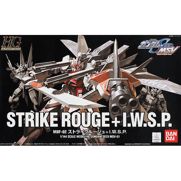 Bandai Hobby Gundam SEED MSV #01 Strike Rouge + IWSP Gundam HG 1/144 Model Kit | Galactic Toys & Collectibles