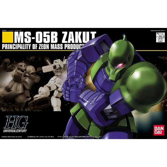 Bandai Hobby HGUC #64 MS-05B Zaku I HG 1/144 Model Kit | Galactic Toys & Collectibles