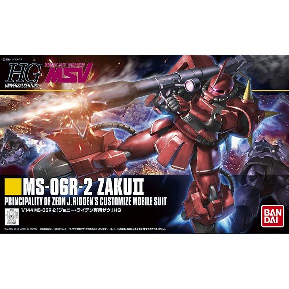 Bandai Hobby HGUC Gundam MS-V MS-06R-2 Zaku II Johnny Ridden Custom HG 1/144 Model Kit | Galactic Toys & Collectibles