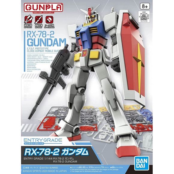 Bandai Spirits RX-78-2 Gundam 1/144 Scale Entry Grade Figure Model Kit | Galactic Toys & Collectibles