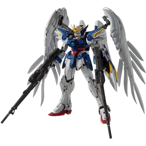 The Wing Gundam Zero EW Ver. Ka created under the full supervision of Hajiome Katoki will be availble this year! Featuring new molding, each of the joints went through an intense examination to pursue the unfolding and interactive gimmicks for the white wings and firing poses. An incredible new feature allows the Twin Buster Rifle to be stored in the wings, and the transformation into the Neo Bird Mode has been recreated. Twin Buster Rifle x1 Beam Saber x2 Shield x1 Pedestal x1 Foil Sticker x1 Water Transfe