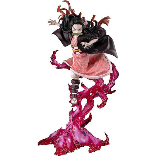 Nezuko Kamado from "Demon Slayer" joins Figuarts ZERO! Includes translucent colored effects replicating her Blood Demon Arts, with flowing hair and soaring flames.
