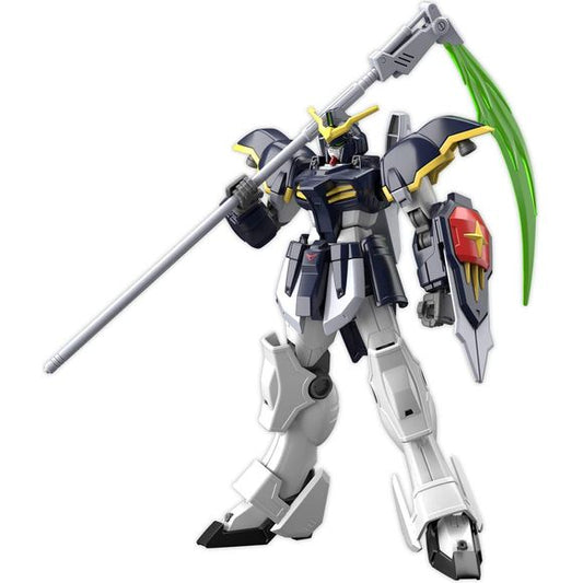 The TV version Gundam Deathscythe, a popular MS among fans, will be available as an HG kit that pursues articulation structures and action pose capabilites.

The iconic Beam Scythe and Buster Shield with an unfolding gimmick are included!

Please look forward to future releases from this line up!

Kit includes:

1 Beam Scythe and a recreated part
1 Buster Shield
Effect parts for Beam Scythe(2)
1 Effect part for Buster shield
Set of foil stickers