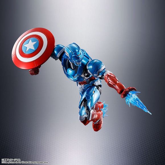 Bandai Spirits Tech-On Avengers S.H.Figuarts Tech-On Captain America Action Figure | Galactic Toys & Collectibles