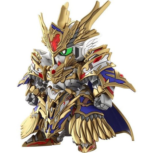 The young knight king Arthur Gundam Mk-III from "SD Gundam World Heroes" gets a new model kit from Bandai! He comes with his huge sword Excalibur, elaborately molded with clear parts for a regal look; clear parts are included for his sword and armor too.