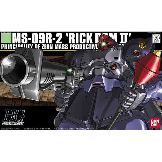 The Rick-Dom II (as seen in Gundam 0080: War in the Pocket) has been retooled! The first issue of this kit -- about 10 years ago -- was a pretty good offering in its own right, but this new one is much more posable, and comes with plenty of weaponry -- Giant Bazooka, Sturmfaust, 90mm machinegun, and Heat Sabre! A superb kit, molded in colored plastic and featuring snap-fit assembly, so you can build it easily and pose it on your shelf, in no time!