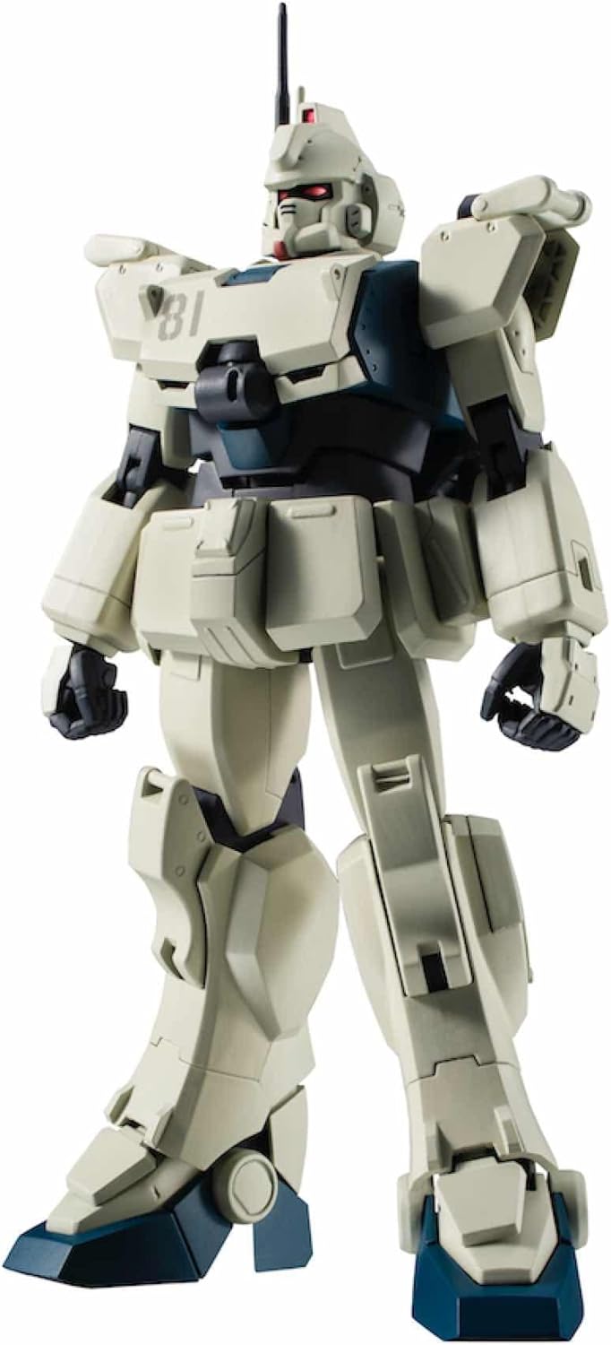 The RX-79(G) Ez-8 GUNDAM Ez-8 joins ROBOT SPIRITS ver. A.N.I.M.E.! In the series, it was created from spare Ground Combat GM parts, with enhancements allowing for more survivability and maneuverability in combat. Famously piloted by the legendary Shiro Amada in his battle against Norris Packard's Gouf Custom. [Set Contents] Main Body, Four pairs of optional hands, Hand storage deck, 3.93" machine gun, Beam rifle, Short shield, Descent gear, Various effect parts.