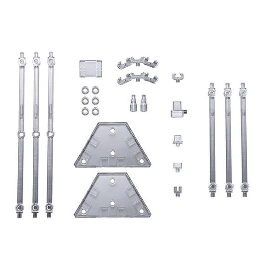 From the latest in the Gundam series "Mobile Suit Gundam: The Witch from Mercury", a general-purpose pedestal display base is now available!

Comprised entirely of clear parts.
Comes with 6 poles.
Comes with joint parts that can be connected to an action base (sold separately).
By combining with the separately sold "HG 1/144 Gundam Aerial" and "HG 1/144 Gundam Lubris" with this base, you can create a wide variety of unique and dynamic scenes.

[Accessories]:
Pedestal x 2
Arm (short) x 3
Arm (long) x 3
Joint