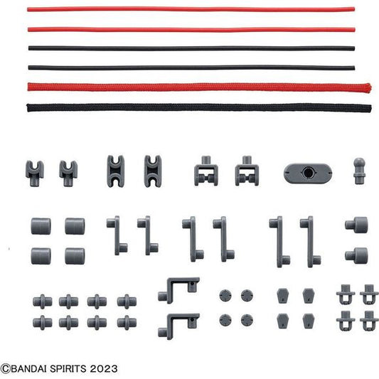 BANDAI SPIRITS official material parts new brand "Customize Material"!
"Pipe parts/multi joint" is now available in the customized material series that is ideal for 1/144 scale models, where even beginners can easily add details!
■ Includes 1 each of "varnish tubes (black, red)" and 2 leads (black and red)
■ Includes runners with 0.1 inch (3 mm) joints, C-type joints, detail cover parts, etc.
■ With the included joint parts, you can easily attach the "varnish tubes" or "lead wire" to a 0.1 inch (3 mm) diame