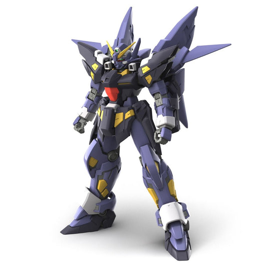 The personal trooper Huckebein Mk-II from "Super Robot Wars OG," which was developed as a successor to the Huckebein, now joins the HG model-kit series from Bandai, loaded with abundant weapons! Movable gimmicks built into various places produce dynamic action; gimmicks mounted on the chest, abdomen and waist allow the waist to be twisted. The "Chakram Shooter" can be attached to the left arm, and attaching a lead wire to the chakram allows you to reproduce the wired injection state. Convincing action poses