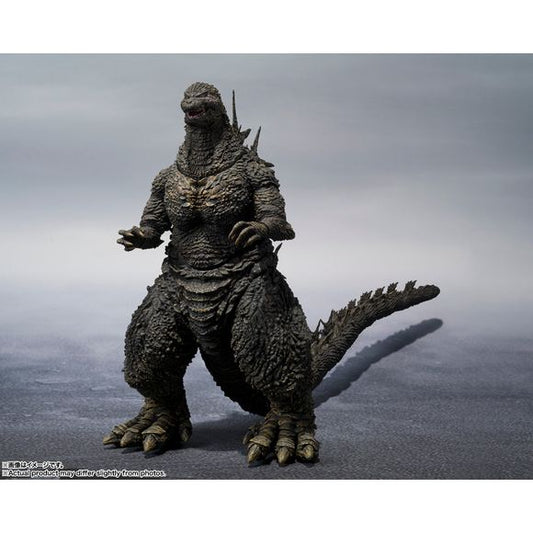 Godzilla, the King of the Monsters, returns to Bandai's "S.H.MonsterArts" action-figure series! As seen in the smash hit film "Godzilla Minus One," this figure is based on 3D data from the film and a prototype by Godzilla sculpting maestro Yuji Sakai! In addition, this figure was directly supervised by the film's director, Takashi Yamazaki, to ensure accuracy to his screen appearance! He's fully posable, and for the first time in "S.H.MonsterArts" history, the figure's toes can be moved independently! Order