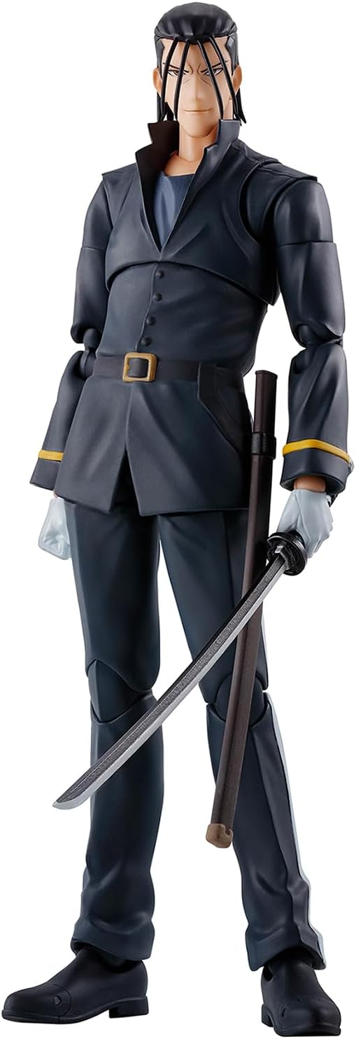 Hajime Saito from the TV anime "Rurouni Kenshin: Meiji Swordsman Romantic Story-" appears in the action figure series S.H.Figuarts!

The figure has been sculpted under the supervision of the original author, Nobuhiro Watsuki! A wide variety of poses can be reproduced by combining the included replacement parts. The figure can be displayed in combination with "S.H.Figuarts Kenshin Himura" (sold separately) to expand your view of the world!