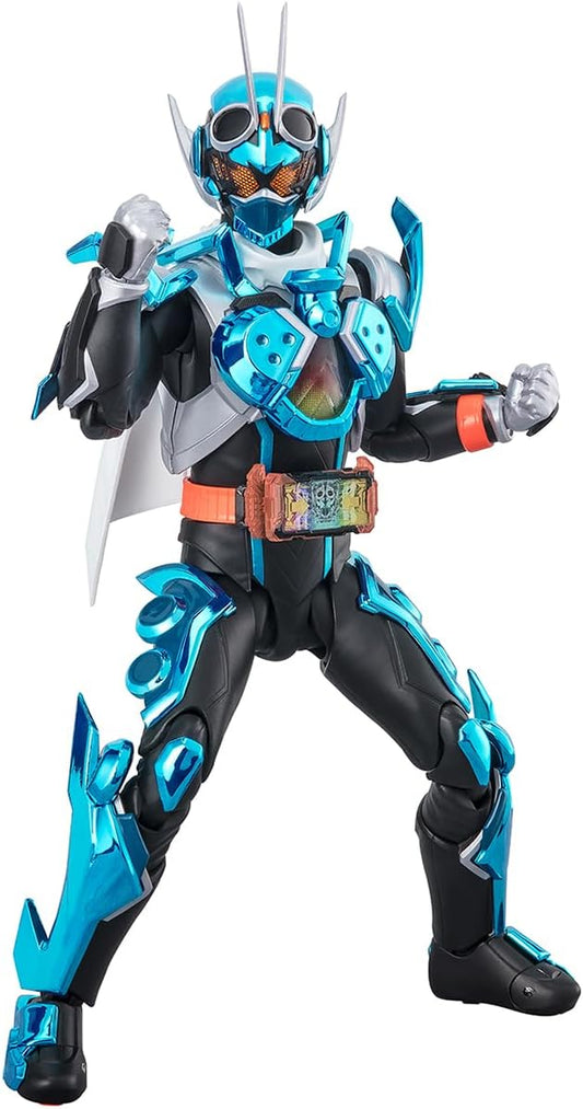 Kamen Rider Gotchard Steam Hopper joins the "S.H.Figuarts" action-figure lineup from Bandai! His shining appearance is realistically expressed with the first-ever plating process in the Reiwa Kamen Rider series! The flames on his chest and the Gatcha Driver are also meticulously recreated; accurate proportions combined with an outstanding range of motion make this figure one you'll love! The Gatchaji Gun is also included.