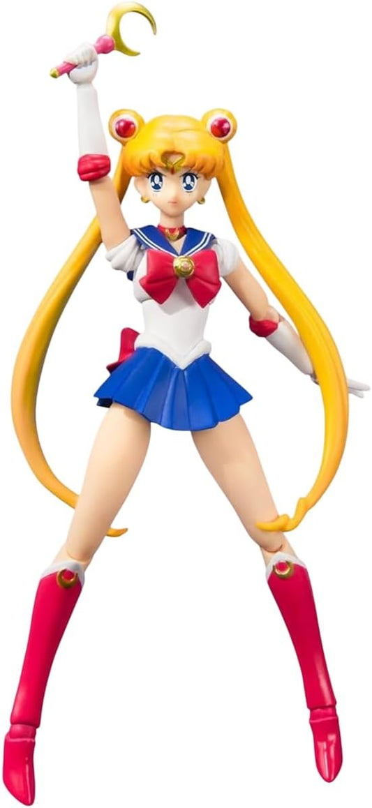 A new "Animation Color Edition" of the popular S.H. Figuarts Pretty Guardian Sailor Moon figure series!

Featuring coloration based on their appearances of the 1990's anime series, it showcases the Sailors and their cute actions with all their accuracy to detail and posability fans have come to expect from S.H. Figuarts. Note that the actual product may vary from the imagery, also the figure must be attached to the stand in order for it to be displayed in a standing pose.

[Set Contents]

Main body
3 option