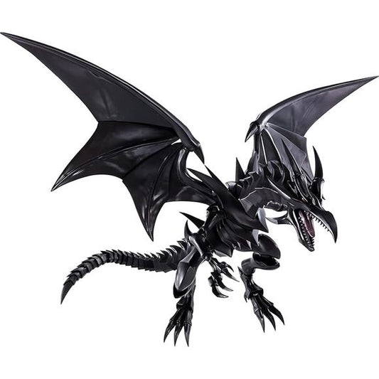 The Red-Eyed Black Dragon joins Bandai's "S.H.MonsterArts" action-figure lineup! The counterpart to the Blue-Eyes White Dragon features an overwhelming range of motion, with dynamic poses allowed by the articulation technology cultivated throughout the S.H.MonsterArts series. Its majestic proportions have been thoroughly researched from character materials, and an optional part of the powerful Black Flame Bullet is included too! Order yours today! 

Approximately 8.6" long