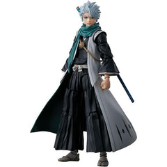 Toshiro Hitsugaya, the 10th division commander of the Gotei 13 Corps in "Bleach," joins the "S.H.Figuarts" action-figure lineup from Bandai! He's sized to accurately represent his height compared to that of other "Bleach" characters in the series, and his haori is movable so its fluttering motion during battle can be recreated for dynamic poses!

[Figure Size]: Approximately 5.3 inches tall