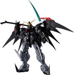 The majestic Gundam Deathscythe Hell from "Mobile Suit Gundam Wing: Endless Waltz" is joining the "Gundam Universe" action-figure series from Bandai! Its impressive Beam Scissors weapon is included, as is its distinctive cloak. It's fully posable for maximum action -- you need this incredible figure in your collection, so order yours today!

[Figure Size]: Approximately 15cm tall
[Materials]: ABS, PVC