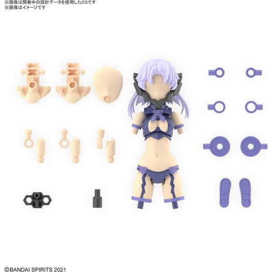 PRE-ORDER: Expected to ship in late January 2024

This "30 Minutes Sisters" (30MS) option parts set from Bandai allows you to expand and update your favorite "30MS" figures! Smooth assembly is possible with the runner parts arranged in an optimal manner. Two unpainted face parts are included, as are two head parts (FP-I type); use any of the "30 Minutes Sisters" decals (sold separately) to create your own super-cute character! Light purple medium-length hairstyle parts and headgear parts are included; you c