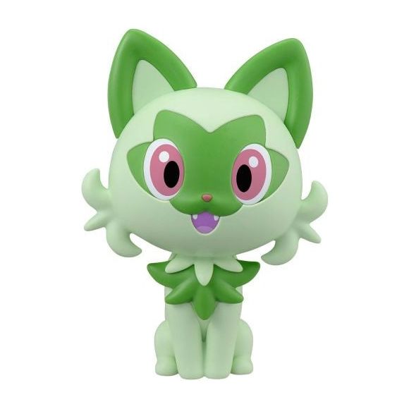 Sprigatito is the latest "Pokemon" to land in Bandai's "Pokemon Plamo Collection Quick!!" model-kit lineup! This model kit is easy to assemble and colorful, with careful parts division; the parts remove easily from the gates, and stickers are included. He'll be about 8.6cm tall when assembled. Order yours today!