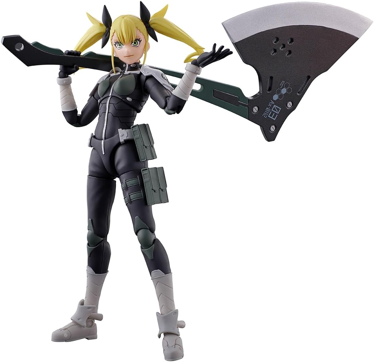 Kikoru Shinomiya joins S.H.Figuarts from the anime "Kaiju No. 8"!

Shinomiya Kikoru from the anime "Kaiju No. 8" has been recreated in three dimensions with proportions based on the image in the show. You can recreate action scenes such as the monster subjugation scenes. [Set Contents] Main body, 3 interchangeable faces, 2 pairs of interchangeable hands, Interchangeable hair (bangs), 2 types of pouches, Gun, Dedicated weapon, [Bonus Items] Facial expression parts for Kaiju No. 8

[Set Contents]

Main body
3