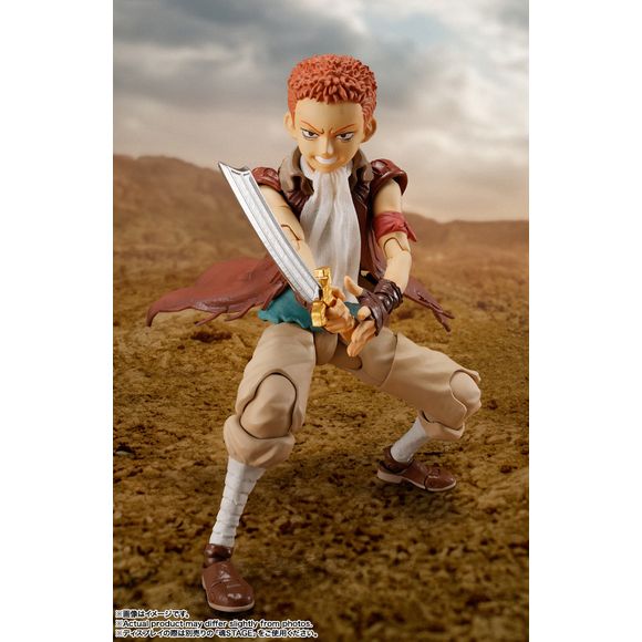 "If you don’t do it now! You'll never do it!" "Isidro", a boy who dreams of becoming the strongest swordsman, appears in S.H.Figuarts. Replacement facial parts to express the expressive "Ishidoro" and various weapons are included. "Pack" and "Ibarella" can be played side by side with "S.H.Figuarts Guts (Berker Armor)" and "S.H.Figuarts Schierke", which are sold separately. " [Bonus parts] Body, Replacement wrist parts: 3 types on the left, 5 types on the right, 4 types of replacement facial parts, scarf, Cu