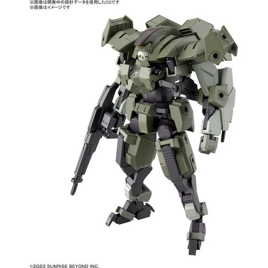 Pre-order Expected to ship June 2024

The North American Alliance Army's latest mass-produced machine, the Aaron Rhino, from "Kyoukai Senki" is now a High Grade model kit from Bandai! With an emphasis on expandability, 3mm-diameter connection holes are placed in various places to allow customization. If you combine it with the weapon set series (sold separately), you can create your own custom model! It's equipped with a variety of weapons, such as a knife, assault rifle, and chain gun. A knife can be mount