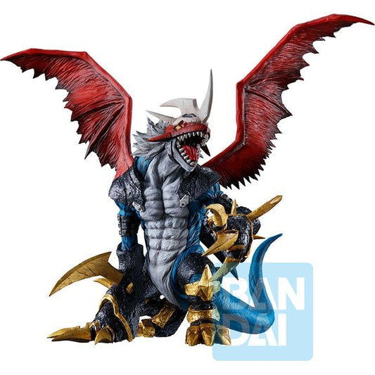 Stingmon and Ex-Veemon look really good together. Behold, Imperialdramon, the ancient dragon Digimon, now in a majestic ICHIBANSHO figure form. This Imperialdramon figure is the perfect reminder of the untold strength that lies beneath all of us. No Digivice required! 

Height: 5.5″ | 140mm
