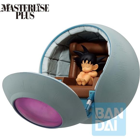 This is where the legacy begins! Experience a rare moment of rest with Son Goku, the beloved hero of “Dragon Ball.” This figure captures Goku in a peaceful slumber on his way to Earth. 

Approximately 6.7" tall