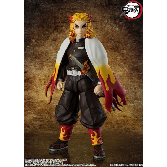 PRE-ORDER: Expected to ship in August of 2025

Kyojuro Rengoku from DEMON SLAYER joins S.H.Figuarts. With a wide variety of facial expression parts and a wide range of motion, you can recreate famous scenes from the Mugen Train arc with Akaza. [Set Contents] Main body, 3 pairs of interchangeable hands, 5 interchangeable expression parts, Nichirin sword set