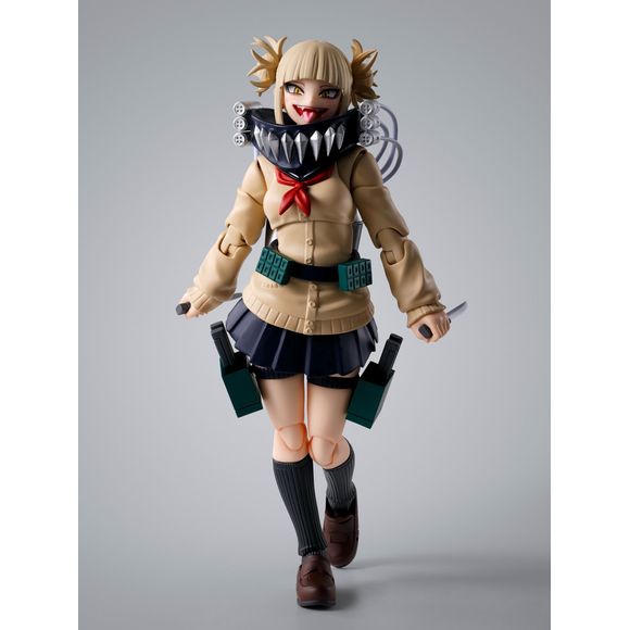PRE-ORDER: Expected to ship in May of 2026

From My Hero Academia, the villain HIMIKO TOGA arrives in S.H.Figuarts!  Utilizing the S.H.Figuarts articulation technology and meticulous coloring, this figure fully captures the unsettling yet cute charm of HIMIKO TOGA! [Set Contents] Main body, 7 sets of optional hand parts left/right, 4 optional face parts, exchangeable thigh parts, set of option parts, set of exchangeable effect parts