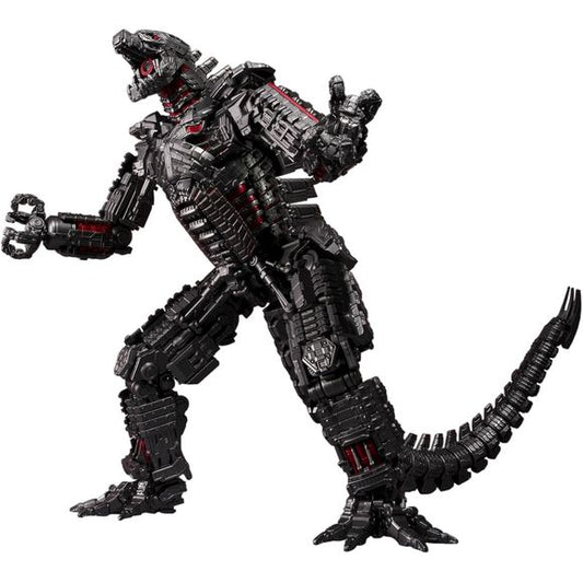 From Godzilla vs. Kong come the -Final Battle Edition- of Mechagodzilla (2021) as an S.H.MonsterArts!

By using diecast parts in key locations in the figure, the weight and feeling of the mechanical is monster is recreated. This figure features the bright red lighting from the robot during its climactic battle with Godzilla and Kong. Along with gimmicks that allow for shoulder and chest cannons, a new replaceable part has been added to allow for recreating the activated thrusters. There are also a number of