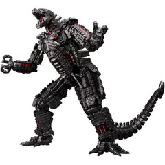 From Godzilla vs. Kong come the -Final Battle Edition- of Mechagodzilla (2021) as an S.H.MonsterArts!

By using diecast parts in key locations in the figure, the weight and feeling of the mechanical is monster is recreated. This figure features the bright red lighting from the robot during its climactic battle with Godzilla and Kong. Along with gimmicks that allow for shoulder and chest cannons, a new replaceable part has been added to allow for recreating the activated thrusters. There are also a number of