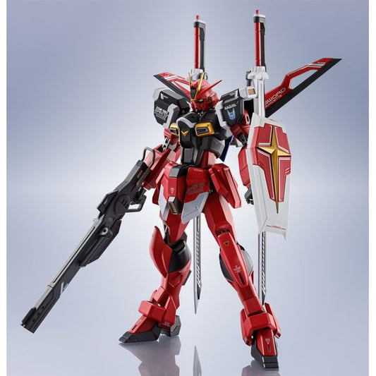 From the movie “Mobile Suit Gundam Seed Freedom” comes METAL ROBOT SPIRITS ＜SIDE MS＞ SWORD IMPULSE GUNDAM SPECⅡ!

The distinctive coloring as illustrated in the movie is faithfully recreated. The whole machine is covered in original markings that highlight its bold presence as a weapon. It features a newly created Sword Silhouette. The Excalibur Laser Anti-Vessel Swords with perspective allow you to create striking poses as well. Moreover, it includes the newly equipped Rail Gun as seen in the movie. Suspen
