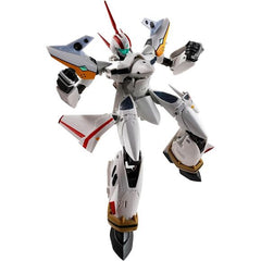 The white wings flap towards the space whale!
Dive into the legendary world of Macross with the stunning VF-19P Excalibur (Zola Planetary Patrol) figure from the prestigious Hi-Metal R line by Tamashii Nations / Bandai Spirits.

This iconic model, true to the anime, is a high-end collector's piece crafted with incredible attention to detail. Made from ABS, PVC, and Die-Cast, it combines durability with premium finishes. The figure comes with a display stand and a wide range of accessories, including a massi