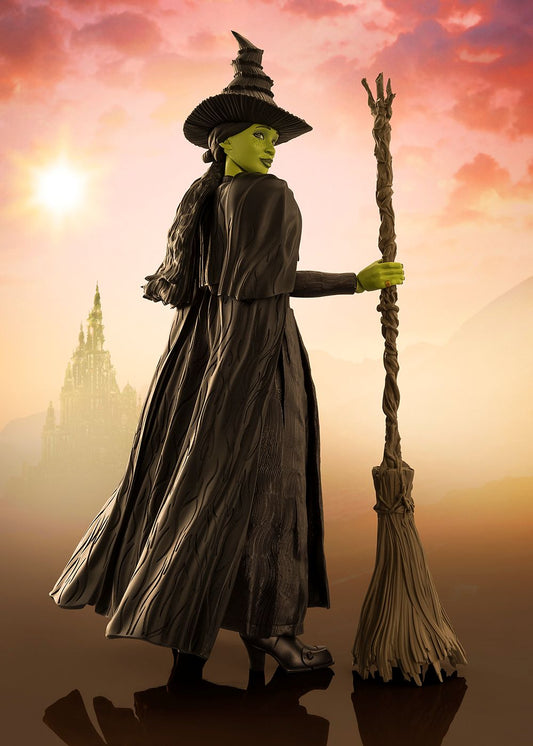 PRE-ORDER: Expected to ship in June of 2026

ELPHABA as performed by Cynthia Erivo is now joining the S.H.Figuarts series!  Elphaba from Wicked features her iconic green coloring and jet-black dress and cape. She comes with a variety of optional parts, including her hat, to recreate scenes from the film.
