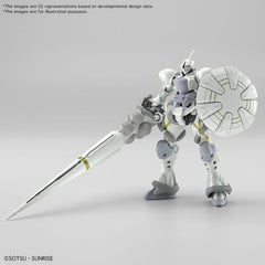 Xavier's GYAN [HAKUJI-Packs] joins the HG lineup from Mobile Suit Gundam GQuuuuuuX! * Movable Mono-Eye & Articulated Elbows: Realistically recreates key motions and expressions. * Includes the Giant Hakuji Spear: A massive weapon that adds dramatic impact to any pose. * Shield with Deployable Missile Hatch: Faithfully reproduces its in-series gimmick.