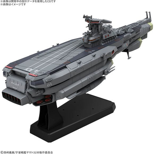 (PRE-ORDER: October 2025) Bandai Battleship Yamato EFCF Hyuga Class Battlecarrier DCV-01 1/1000 Scale Model Kit