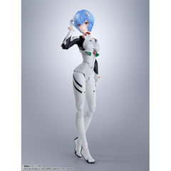 PRE-ORDER: Expected to ship in January of 2026

Bandai commemorates the 30th anniversary of the "Evangelion" TV series with this new S.H.Figuarts figure of Rei Ayanami in her plug suit, as seen in "Evangelion: New Theatrical Edition"! This amazing set includes a total of six interchangeable faces, plus a dedicated base for display!