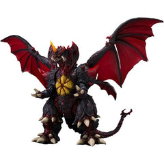 From "GODZILLA vs. DESTOROYAH", DESTOROYAH PERFECT FORM appears in S.H.MonsterArts as a set with effect parts! The coloring of the entire body has been adjusted to reflect the image of the night battle in the movie. The micro-oxygen emitted from the body surface is also reproduced in detail with shadow coloring. A wide range of posability allows for the iconic posing of DESTOROYAH. By using the Oxygen Destroyer Ray effect parts and lightning effect parts for the head, you can recreate battle scenes from the