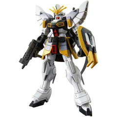 Introducing the HGAC XXXG-01SRC Gundam Sandrock Custom 1/144 scale model kit by Bandai Spirits, part of the renowned High Grade After Colony (HGAC) classification. This meticulously crafted model brings to life the iconic mobile suits from the beloved Mobile Suit Gundam Wing anime series, offering a detailed and highly poseable build for collectors and builders alike.