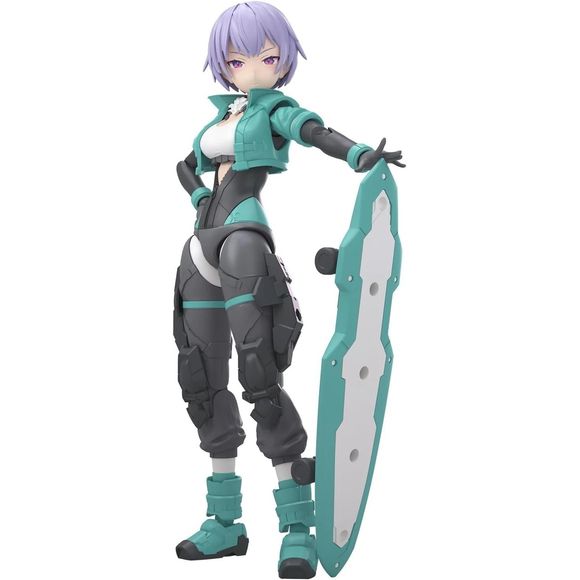 Raidira [Color A] joins Bandai's "30MS (30 Minutes Sisters)" model-kit lineup! 

- The parts are arranged on the runners in an optimal way, with consideration given to ease of assembly and work flow, allowing for smooth assembly. 
- Parts for her skateboard are included. She can ride the skateboard by connecting the joints on the bottoms of her feet. 
- The helmet visor can be opened and closed with parts replacement. 
- She comes with three interchangeable tampo-printed faces: normal, angry, and smiling. T