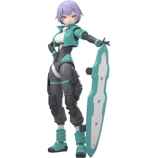 Raidira [Color A] joins Bandai's "30MS (30 Minutes Sisters)" model-kit lineup! 

- The parts are arranged on the runners in an optimal way, with consideration given to ease of assembly and work flow, allowing for smooth assembly. 
- Parts for her skateboard are included. She can ride the skateboard by connecting the joints on the bottoms of her feet. 
- The helmet visor can be opened and closed with parts replacement. 
- She comes with three interchangeable tampo-printed faces: normal, angry, and smiling. T