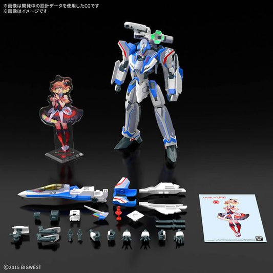 PRE-ORDER: Expected to ship in August 2025

Bandai adds the VF-31J Siegfried piloted by Hayate Immelman from "Macross Delta" to their "HG (High Grade)" model-kit series in this deluxe set! This kit combines high quality and ease of assembly with three-stage interchangeable transformation and the first insert molding in the lineup!