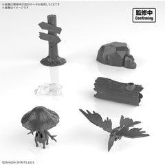 PRE-ORDER: Expected to ship in January 2026
This set from Bandai allows you to expand your "30MF (30 Minutes Fantasy)" displays! 

This set filled with monsters and scenery parts can expand the range of adventure situations you can create.
Includes signs, logs and rocks as scenery parts to create different situations; monsters in the shape of mushrooms, birds and slime are also included.
Some of the monsters can be used as customization parts.