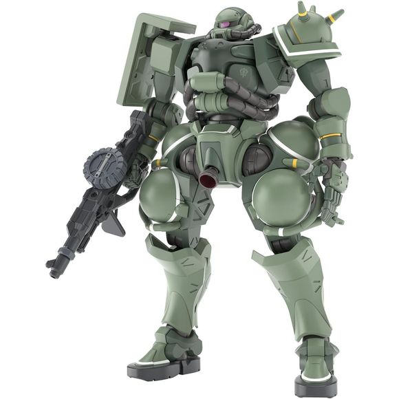 The Zaku, the official mass-produced mobile suit of the Principality of Zen in "Mobile Suit Gundam GQuuuuuuX," is now available in Bandai's "HG (High Grade)" model-kit lineup!

A newly sculpted Zaku bazooka is included.
The shoulder block can move independently, allowing for dynamic action poses.
The monoeye is also movable.
Marking stickers are included to recreate its appearance from the movie.