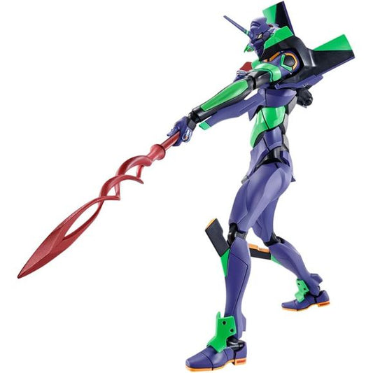 Evangelion Unit 01 returns to Bandai's "Robot Damashii" action-figure lineup with refreshed colors and armed with the Spear of Cassius! The incredibly posable EVA-01 now wears the colors seen in the 2020 film "Shin Evangelion Theatrical Version," and it includes a new Spear of Cassius and a hand to hold it with; the pallet rifle and progressive knife are also included. [Set Contents] Main body, 6 pairs of interchangeable hands, Pallet Rifle, Progressive knife, Spear of Cassius, Joint parts for TAMASHII STAG